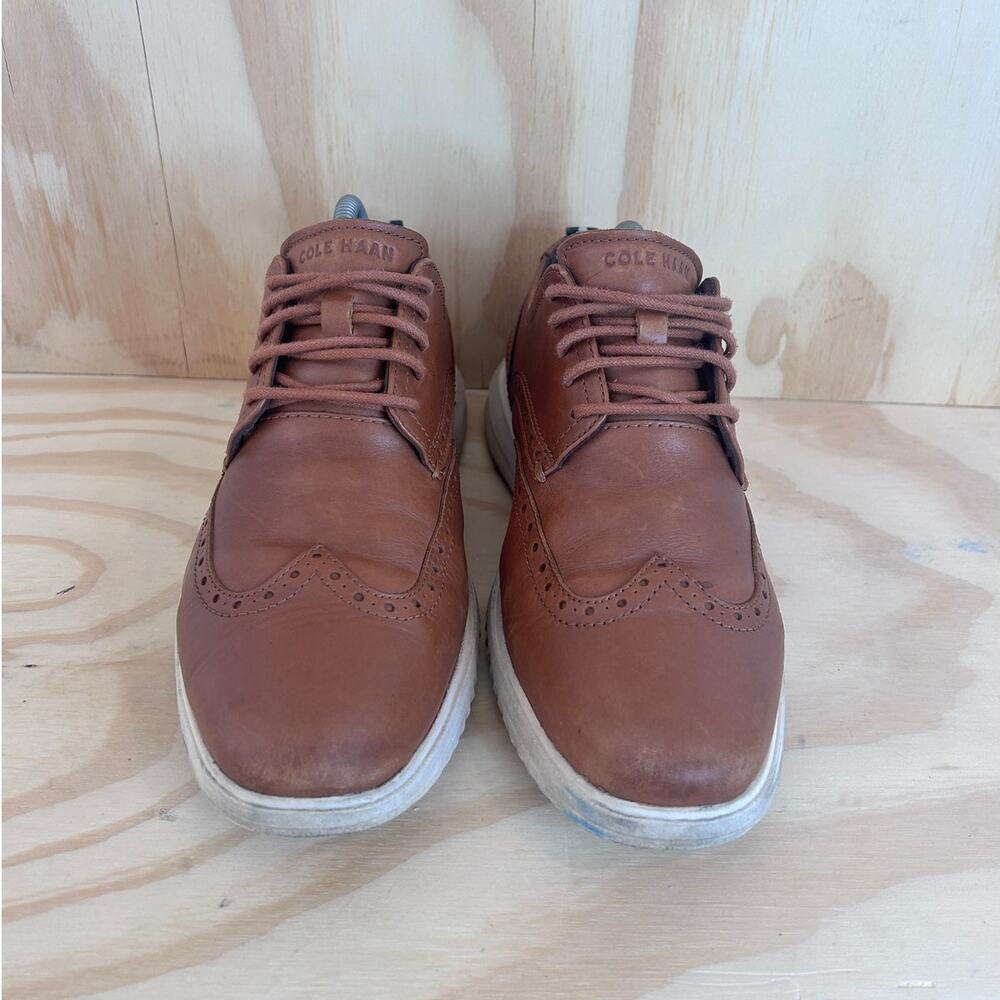 Cole Haan - Grand + Wingtip - Oxfords Shoes - Brown - Men's - 9.5W - C36939 - Picture 2 of 10